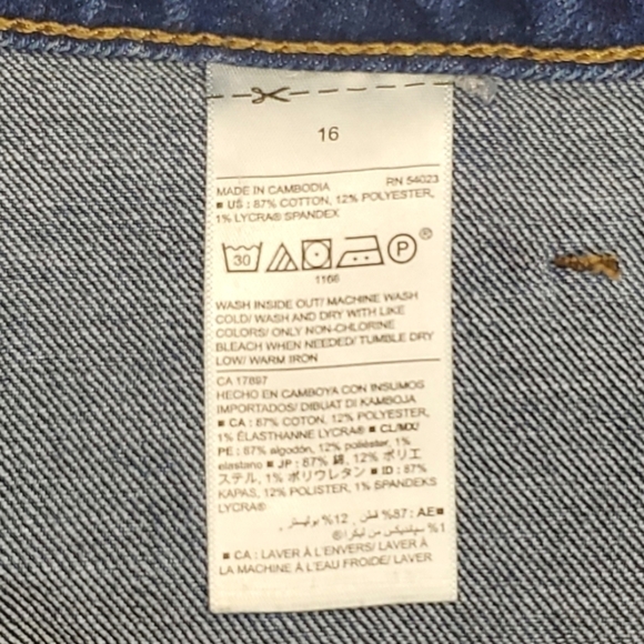 OLD Navy High Waist Medium Wash Denim Shorts Plus Size 16 - Picture 5 of 5